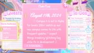 In-game update log for Campus 4 (Image via Roblox)